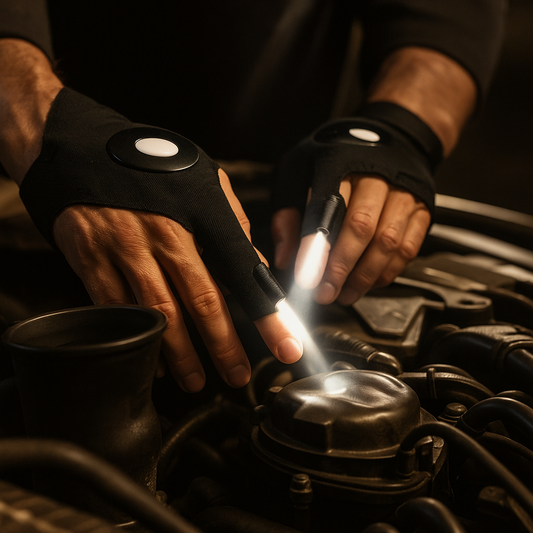 Gants demi-doigts à LED