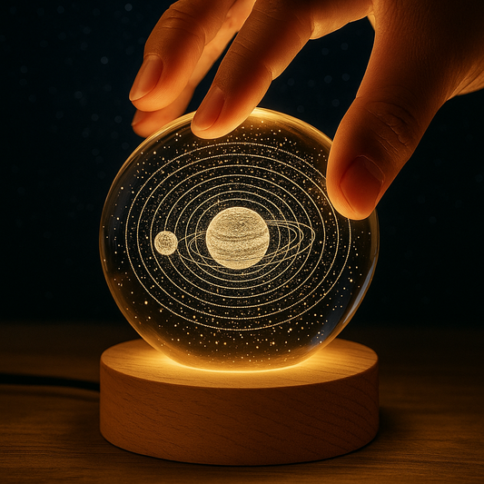 Lampe en forme de boule de cristal